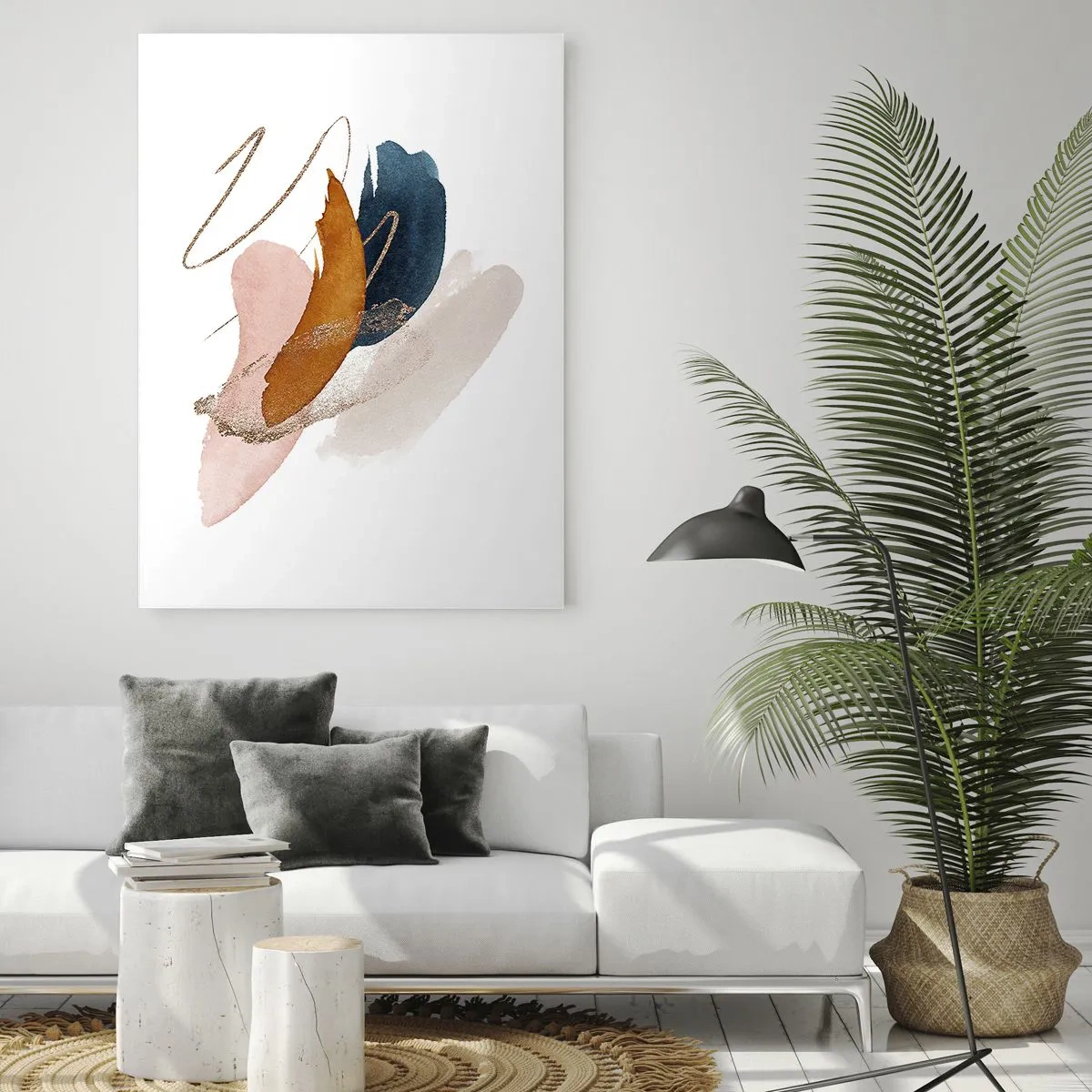 Glastavla - Bild på glas - Bevingad komposition - 50x70 cm