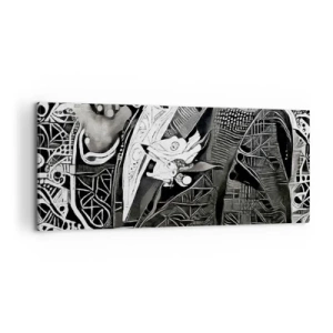 Canvastavla - Bild på duk - Gråmänniska? - 100x40 cm