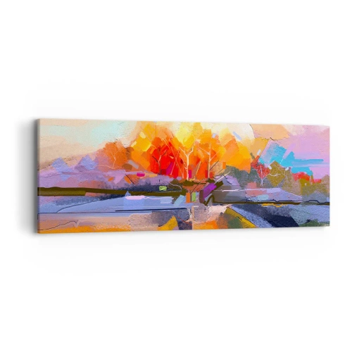 Canvastavla - Bild på duk - Så blev det höst - 90x30 cm