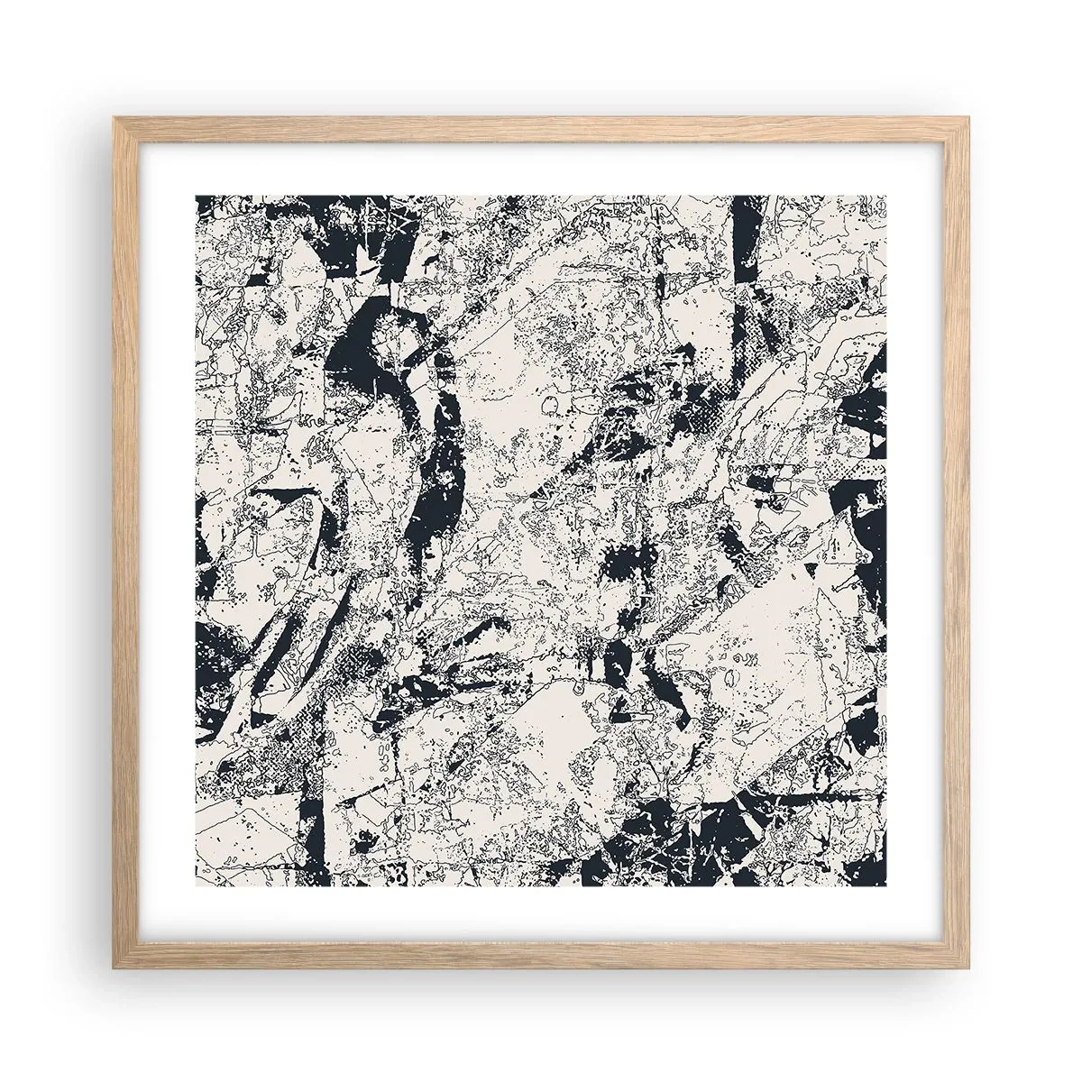 Affisch i ram av ljusek - Motsatsernas interpenetration - 50x50 cm