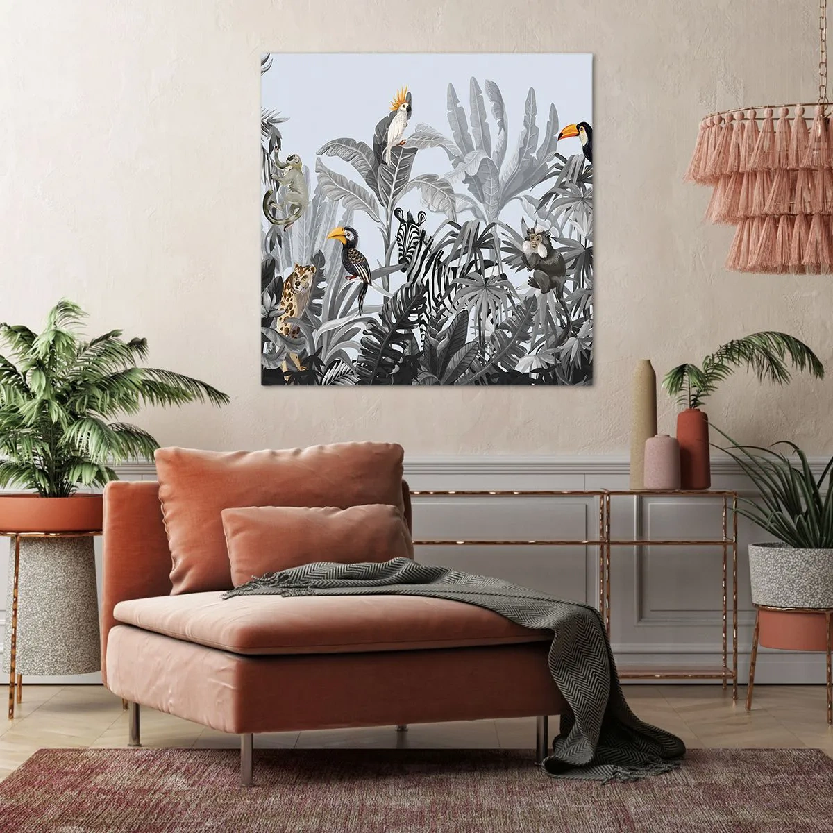 Canvastavla - Bild på duk - Afrikansk saga - 40x40 cm