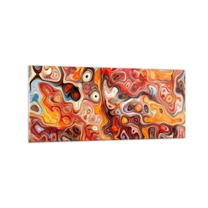 Glastavla - Bild på glas - Om nötterna löstes upp i honung - 120x50 cm