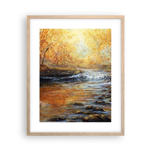 Affisch i ram av ljusek - Gyllene bäck - 40x50 cm