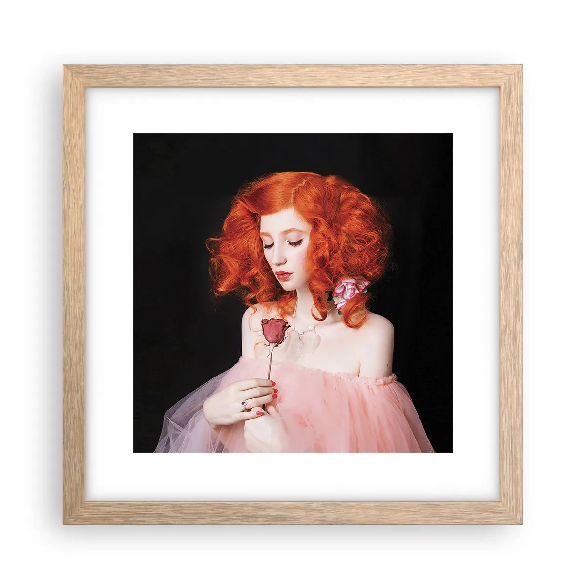Affisch i ram av ljusek - I Barockstil - 30x30 cm