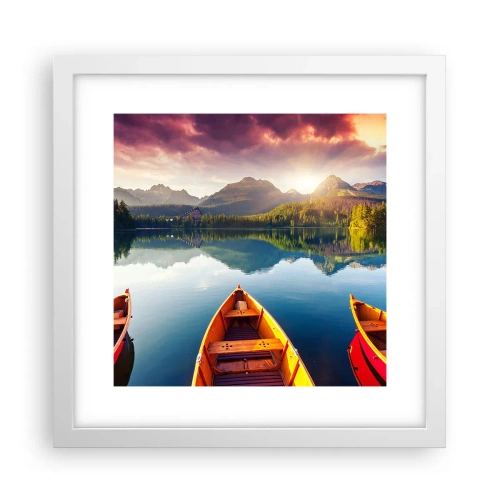 Affisch i vit ram - Ingenting mot naturen - 30x30 cm