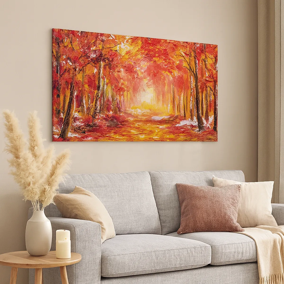 Canvastavla - Bild på duk - Kopparskog - 30x30 cm