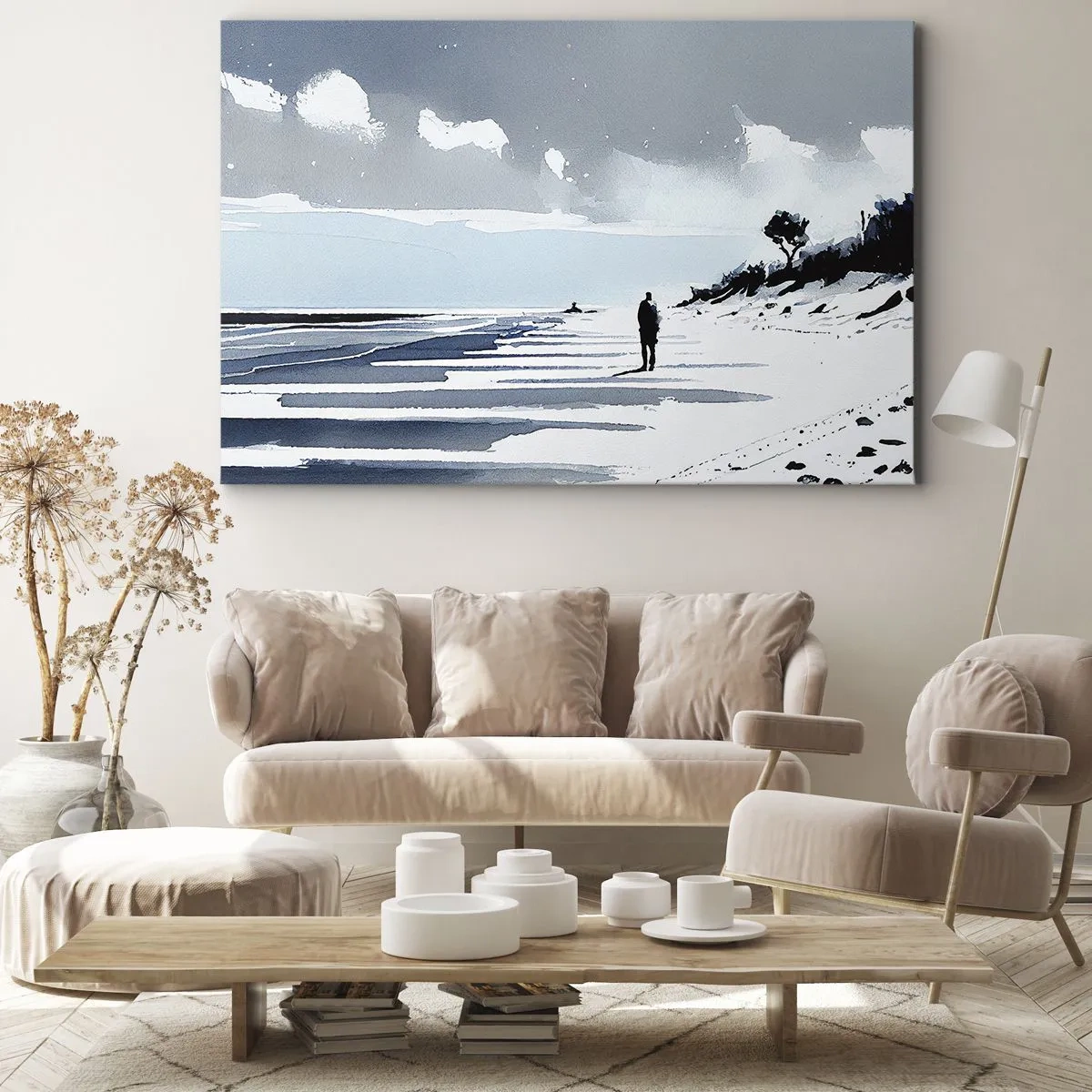 Canvastavla - Bild på duk - Ensam - 120x80 cm