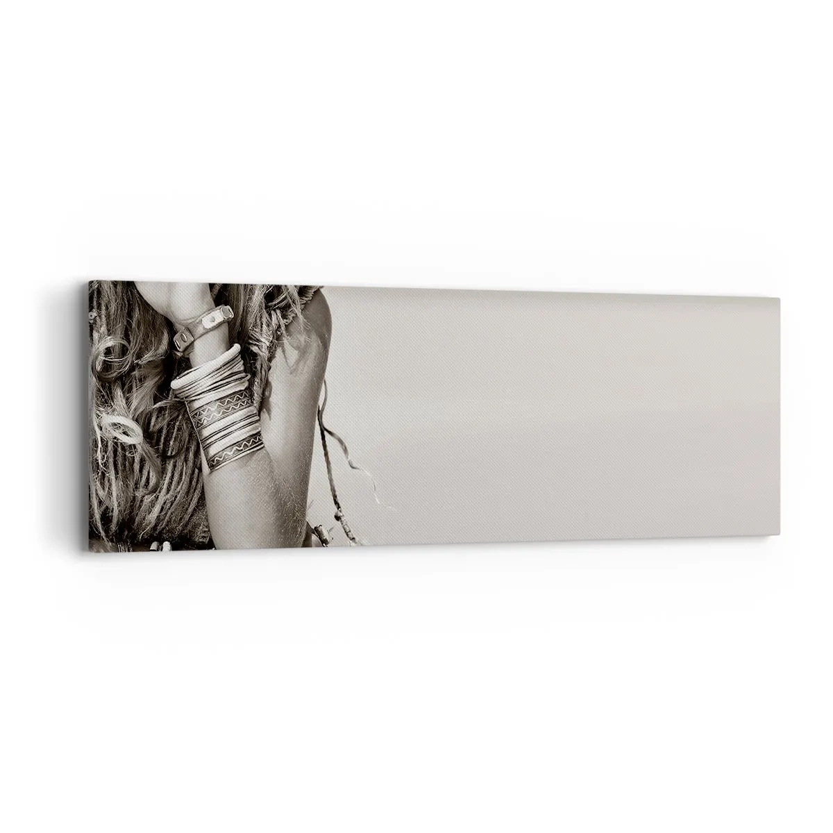 Canvastavla - Bild på duk - Som flickorna brukar - 90x30 cm