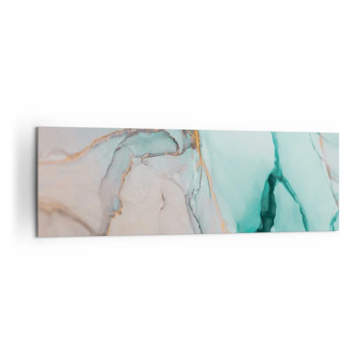 Canvastavla - Bild på duk - Formernas och färgernas dans - 160x50 cm