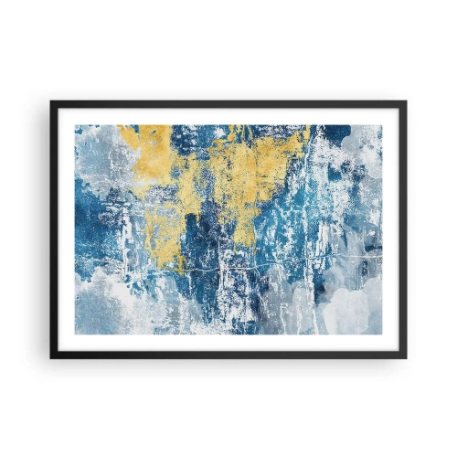 Affisch i svart ram - En väderfylld abstraktion - 70x50 cm