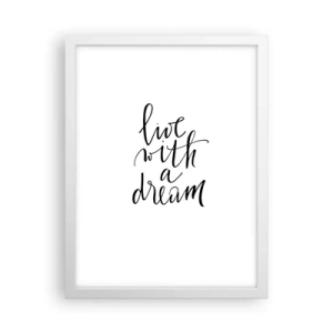 Affisch i vit ram - Of course - 30x40 cm