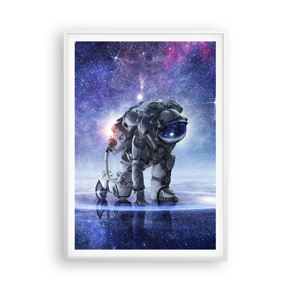 Affisch i vit ram - Stjärnig himmel över mig - 70x100 cm