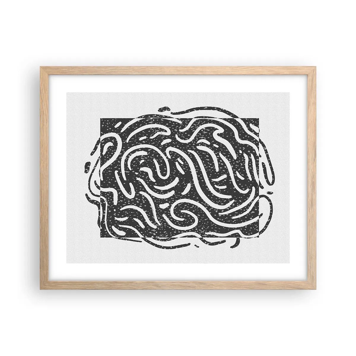 Affisch i ram av ljusek - Abstraktion: en dans av glädje - 50x40 cm