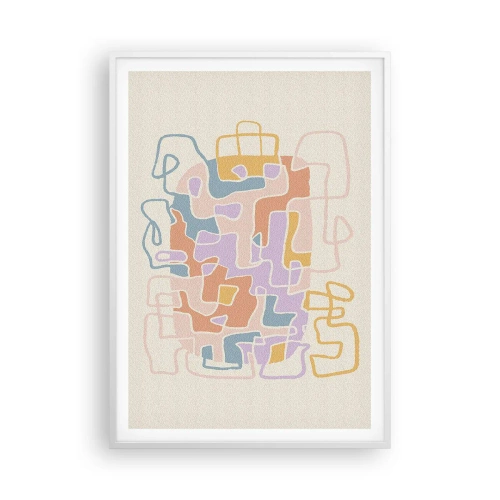 Affisch i vit ram - Labyrint - ett glädjefyllt äventyr - 70x100 cm