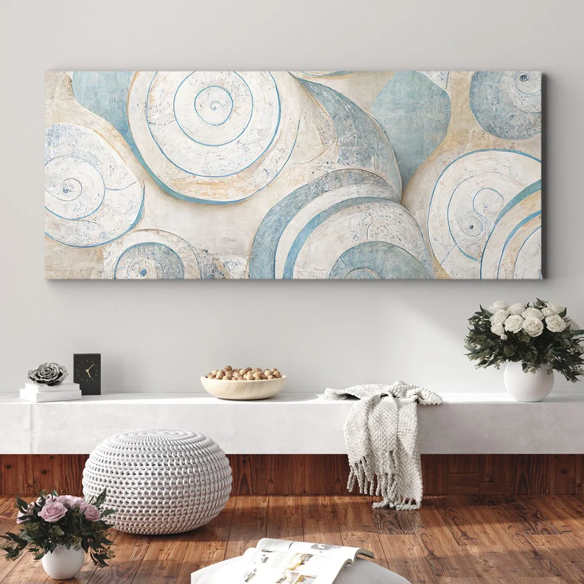 Canvastavla - Bild på duk - Vad döljer musslan? - 100x40 cm