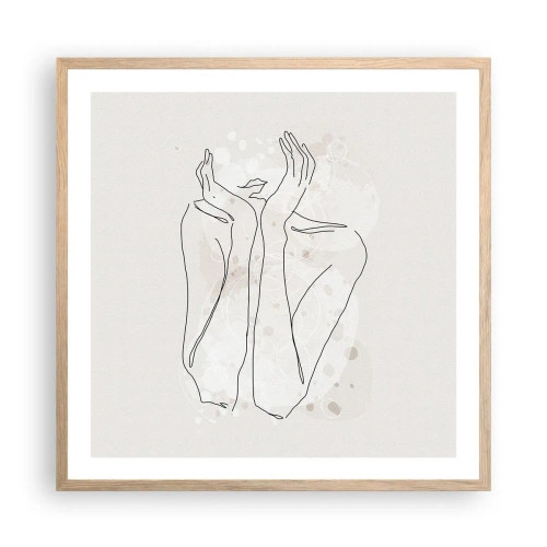 Affisch i ram av ljusek - Drömstund - 60x60 cm