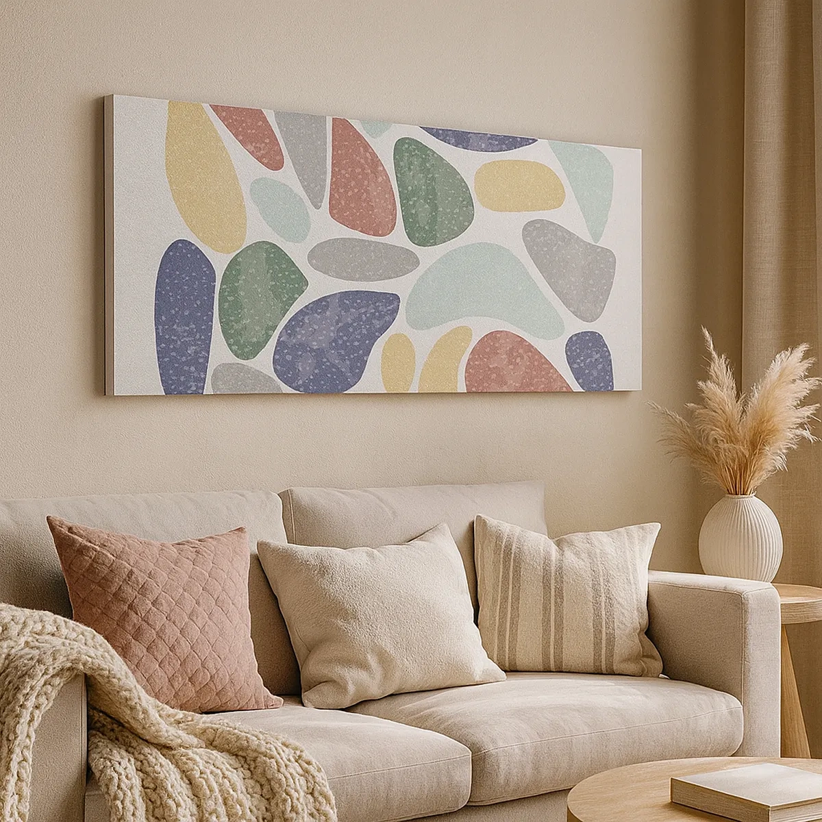 Canvastavla - Bild på duk - Mosaik av pulveriserade färger - 30x30 cm