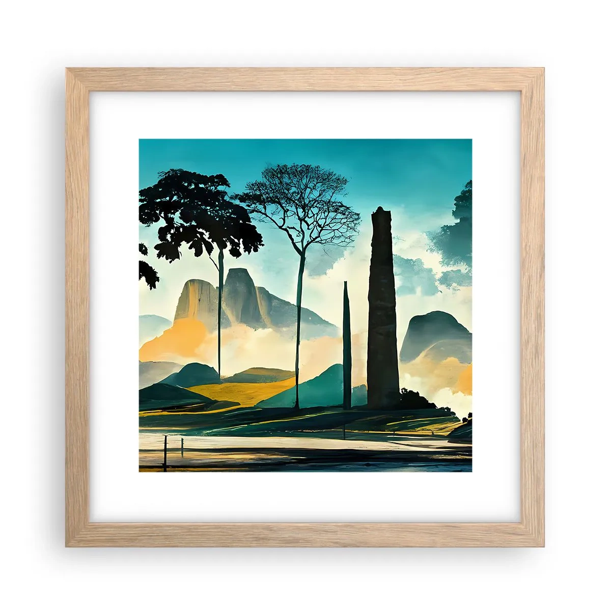 Affisch i ram av ljusek - Fortfarande högre och högre - 30x30 cm