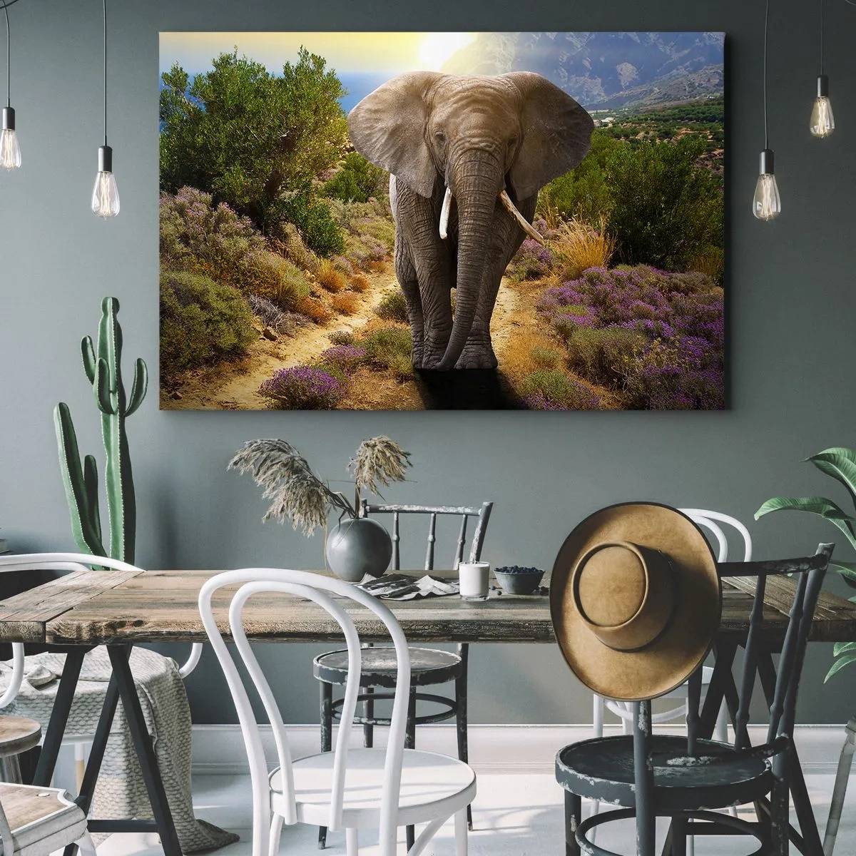 Canvastavla - Bild på duk - Så såg Edens trädgård ut - 120x80 cm