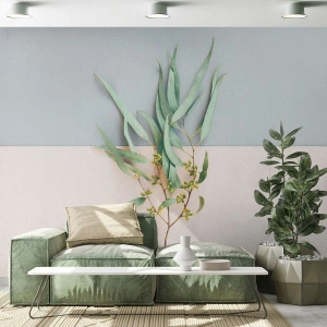 Självhäftande Fototapet Deluxe Sticker - Pastellens subtilitet - Pastell, Växt, Boho - 300x210 cm