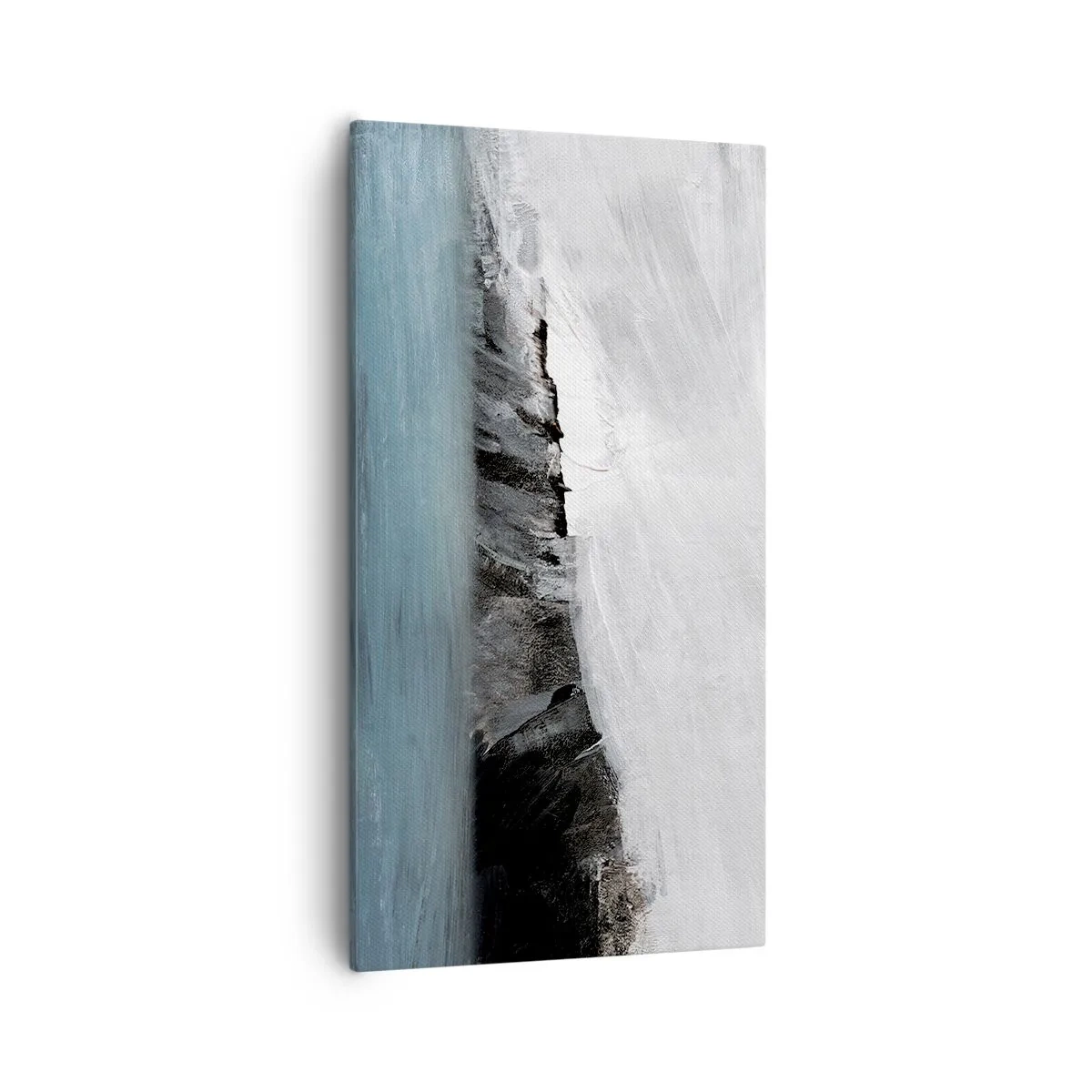 Canvastavla - Bild på duk - Vatten - jord: en krock mellan elementen - 55x100 cm