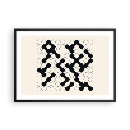 Affisch i svart ram - Kinesiskt spel - variation - 70x50 cm