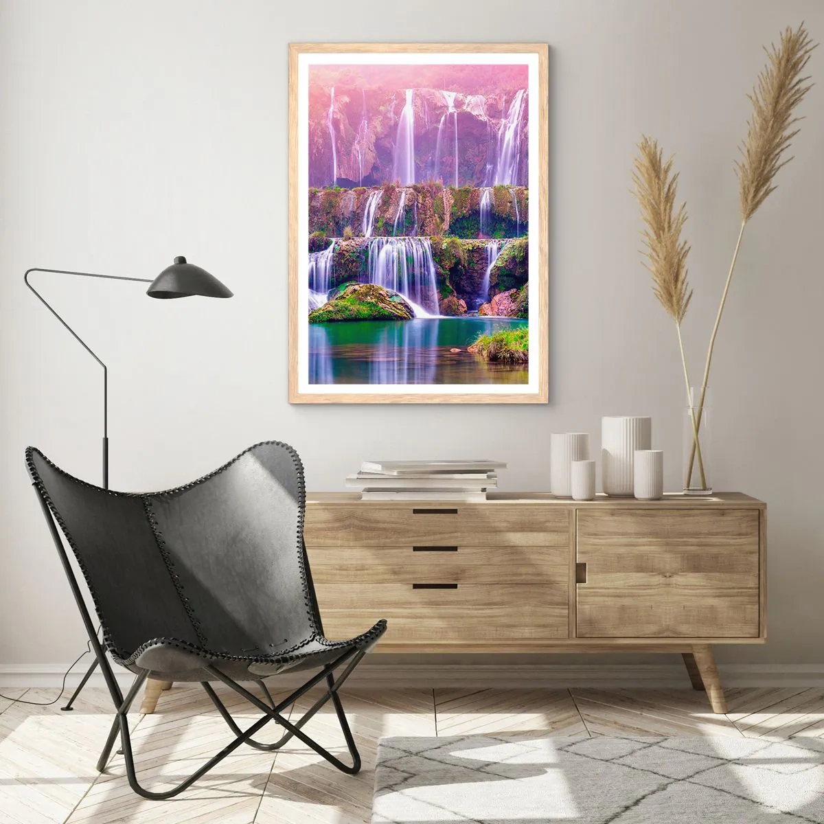 Affisch i ram av ljusek - Trappan till himlen - 61x91 cm