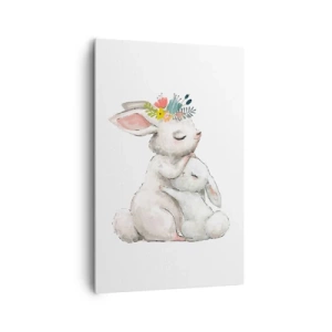 Canvastavla - Bild på duk - Alltid bäst hos mamma - 80x120 cm