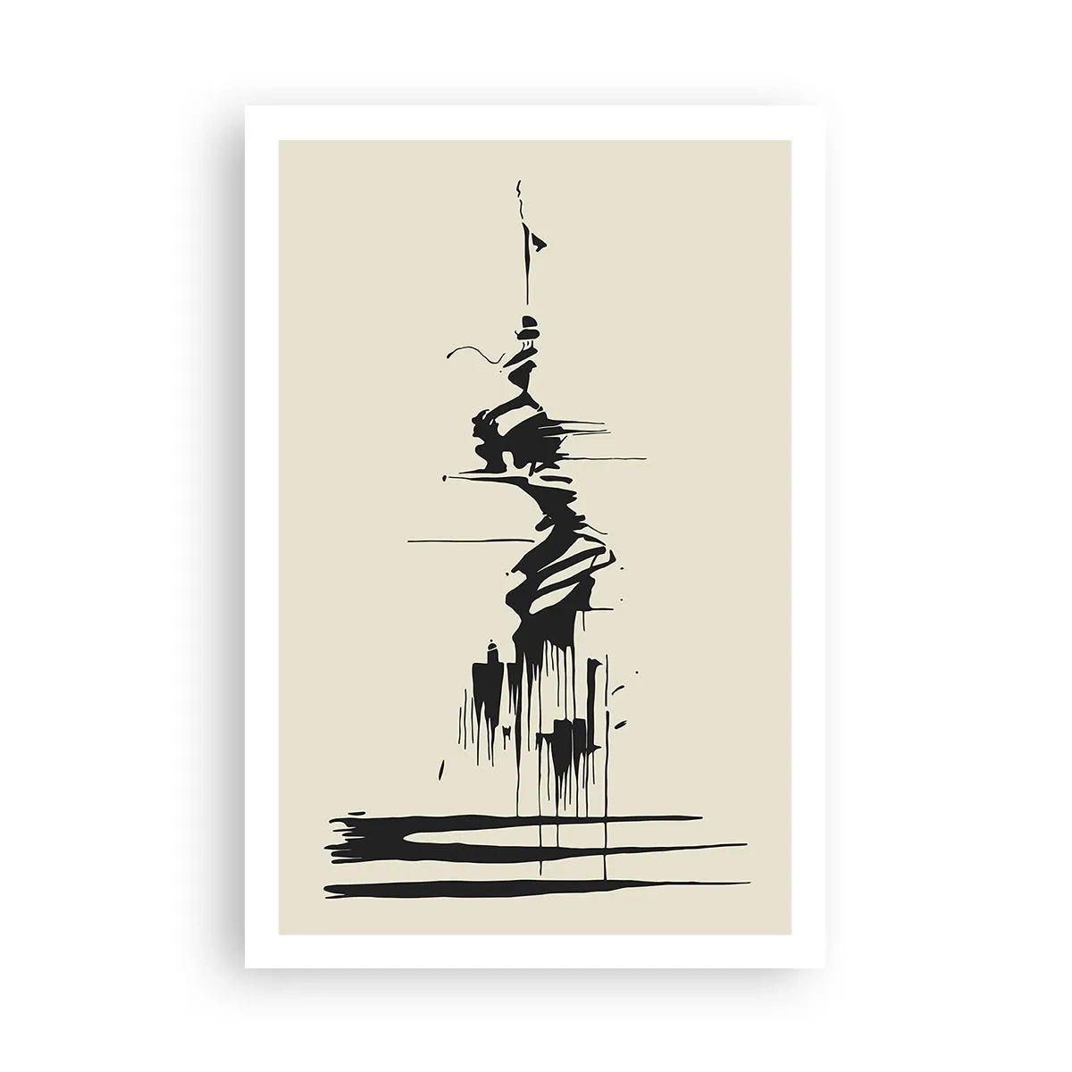 Affisch - Skyndsam abstraktion - 61x91 cm