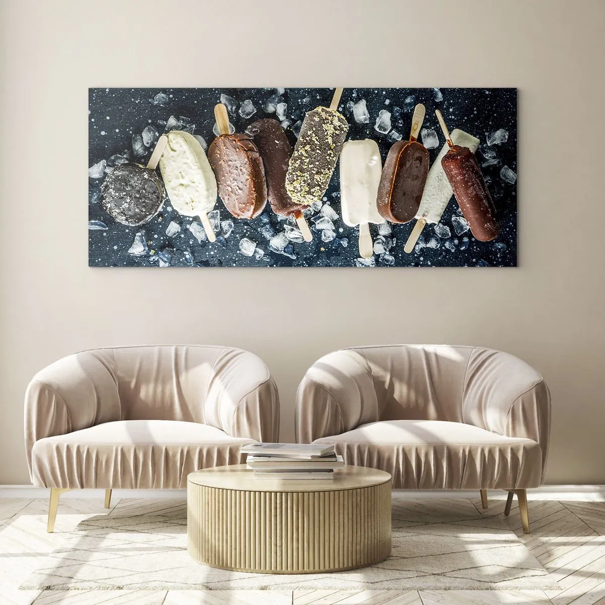 Glastavla - Bild på glas - Smak av varm sommar - 100x40 cm