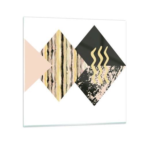 Glastavla - Bild på glas - Inte så enkelt - 40x40 cm