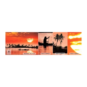 Fototapet Prov Standard Eco - Tropiskt lugn vid solnedgången - Landskap, Indien, Solnedgång - 100x30 cm