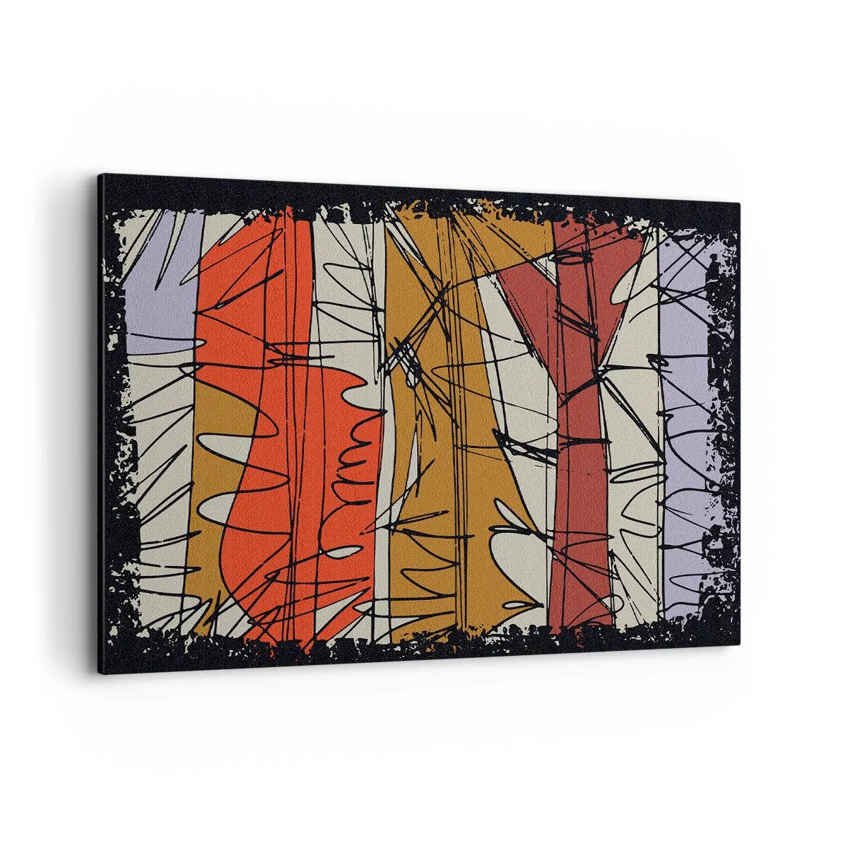 Canvastavla - Bild på duk - Spontan komposition - 100x70 cm