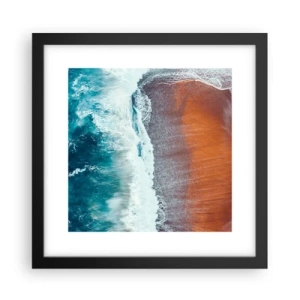 Affisch i svart ram - En touch av havet - 30x30 cm