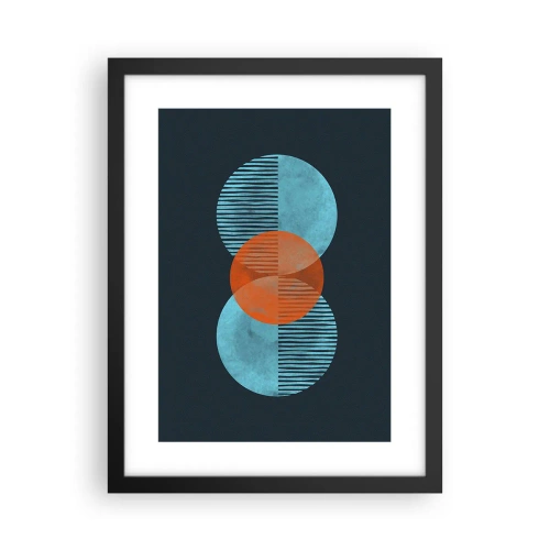 Affisch i svart ram - Symmetrisk komposition - 30x40 cm