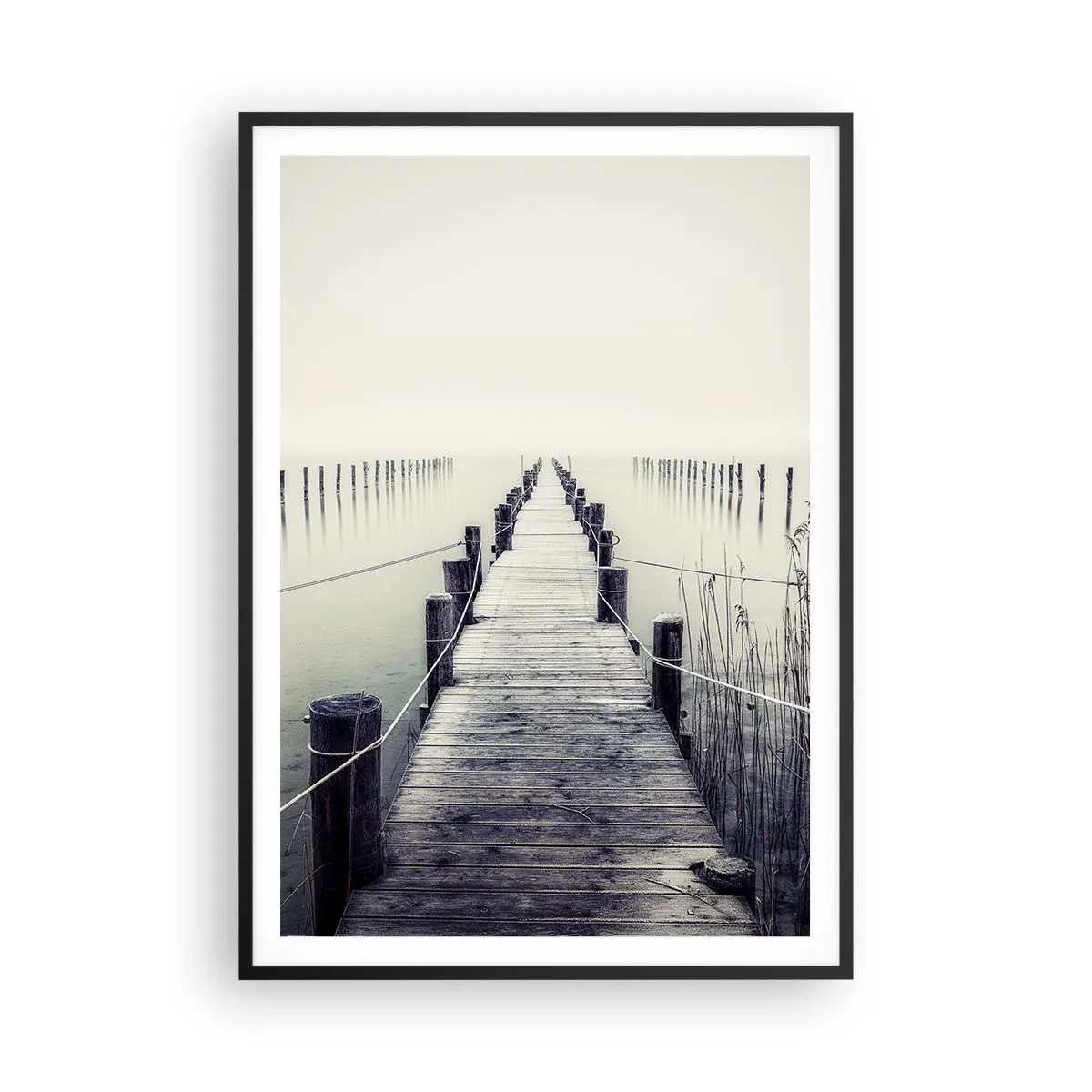 Affisch i svart ram - Fördjupa dig i frid - 70x100 cm