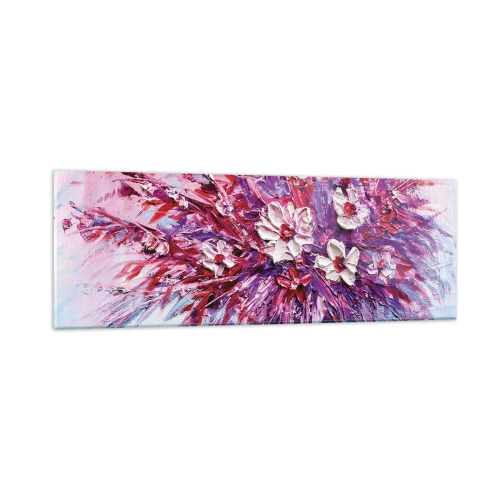 Glastavla - Bild på glas - Oskuld och passion  - 90x30 cm