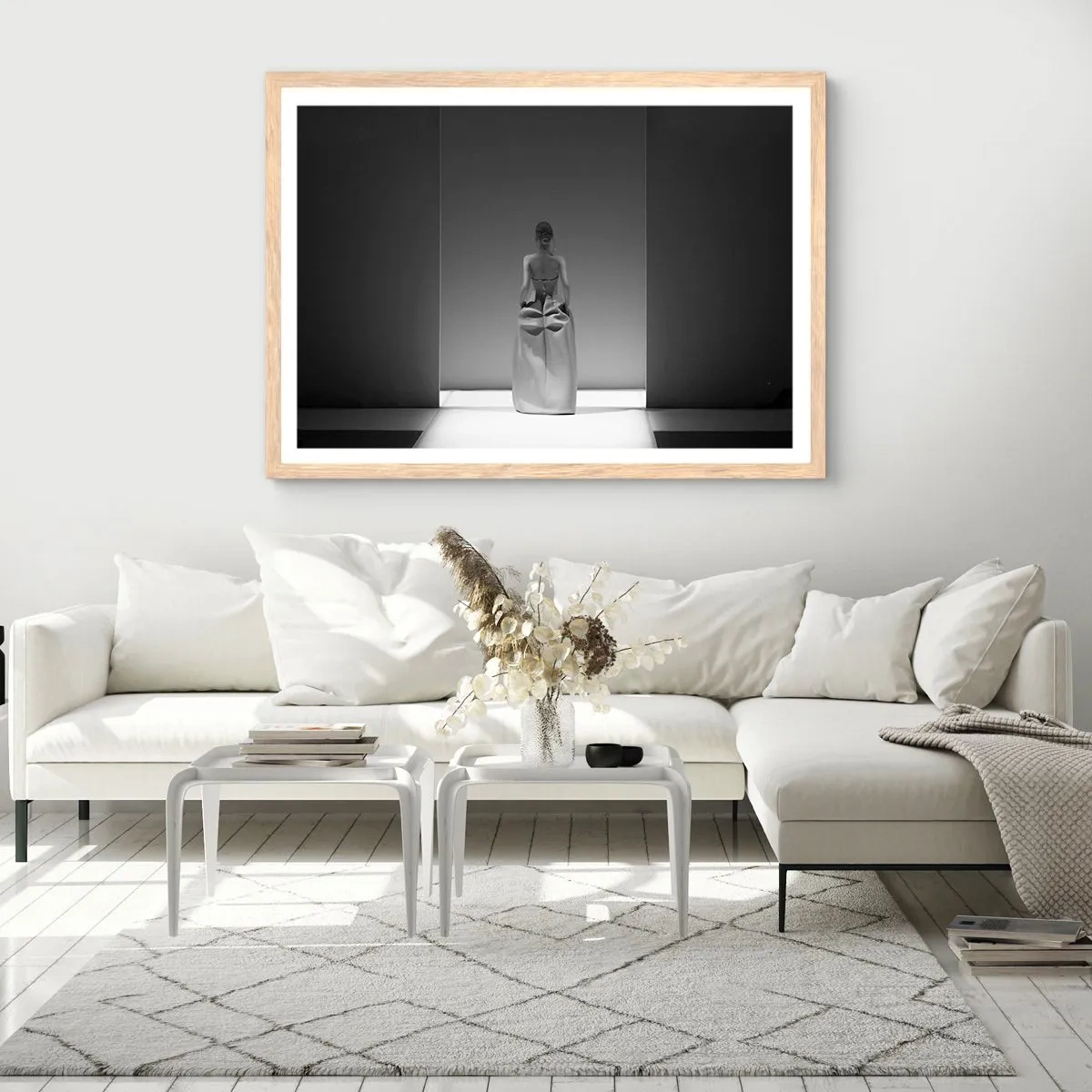 Affisch i ram av ljusek - Raffinerad enkelhet - 91x61 cm