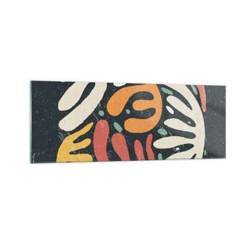 Glastavla - Bild på glas - Komposition - Jag tar snart tag i dig - 140x50 cm