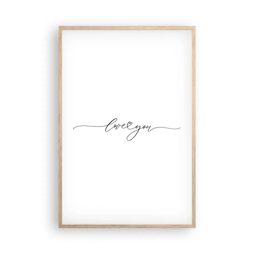 Affisch i ram av ljusek - Svart på vitt - 61x91 cm