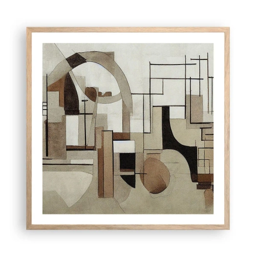 Affisch i ram av ljusek - Stadsbild 2.0 - 60x60 cm