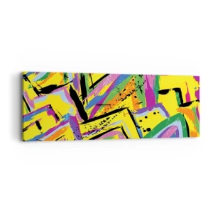 Canvastavla - Bild på duk - Skriker av glädje - 90x30 cm