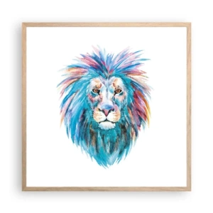 Affisch i ram av ljusek - Elektrifierande aura - 60x60 cm