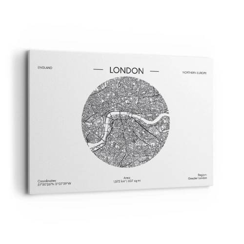 Canvastavla - Bild på duk - Londons anatomi - 100x70 cm