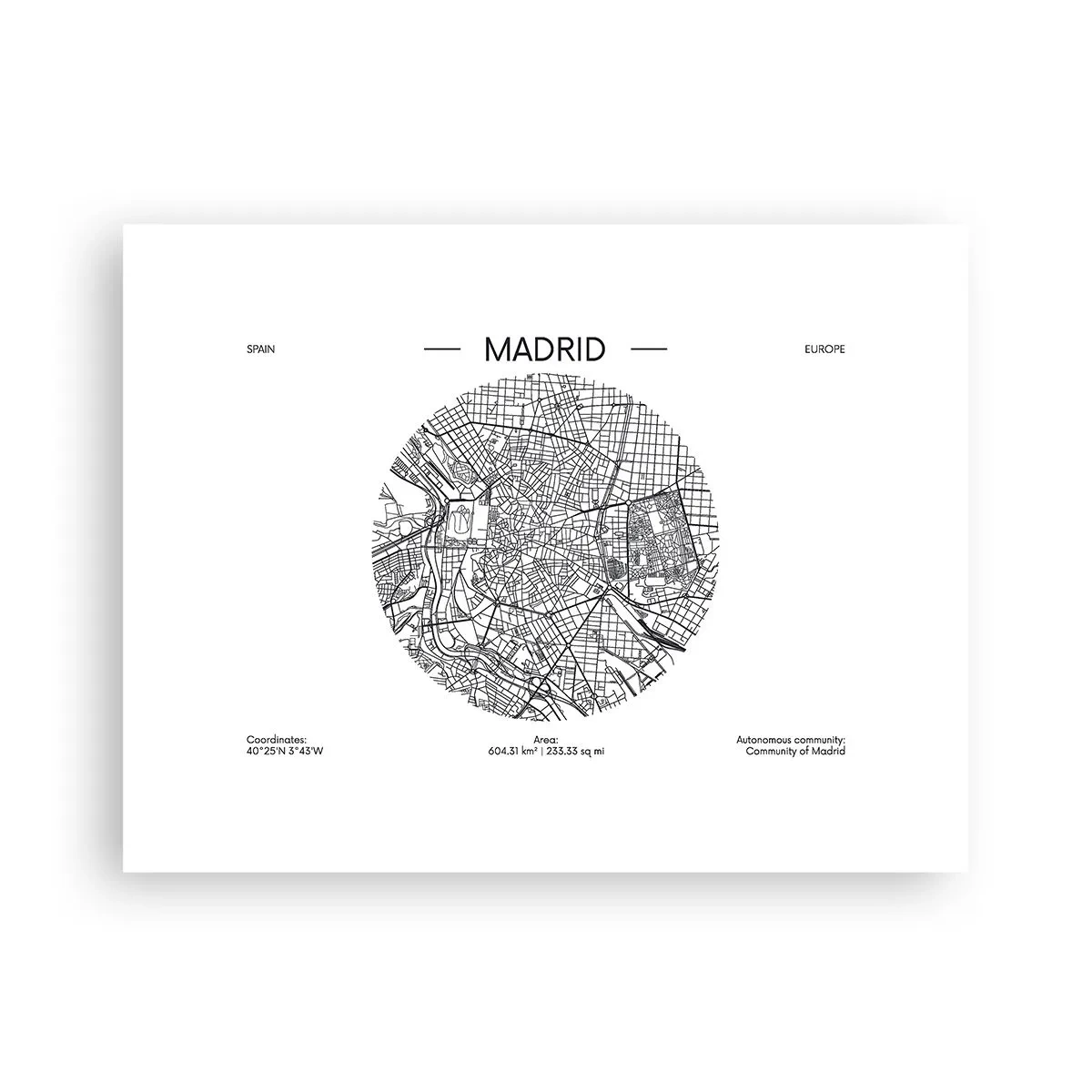 Affisch - Madrids anatomi - 40x30 cm