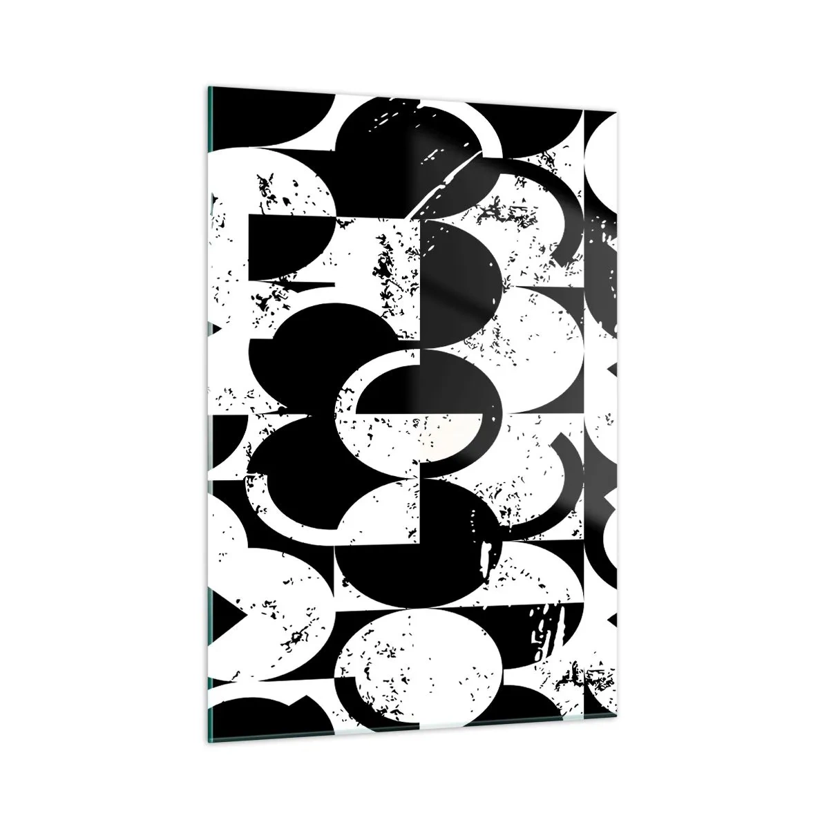 Glastavla - Bild på glas - Vit är vit och svart är svart - 50x70 cm