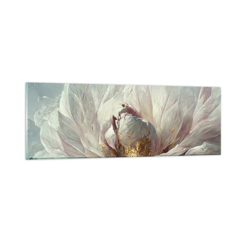 Glastavla - Bild på glas - Blommar en gång på hundra år - 90x30 cm