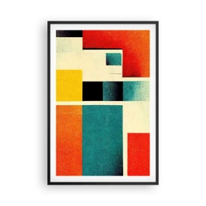 Affisch i svart ram - Geometrisk abstraktion - bra energi - 61x91 cm