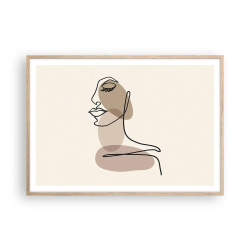 Affisch i ram av ljusek - Skönhetens säkra linje - 100x70 cm