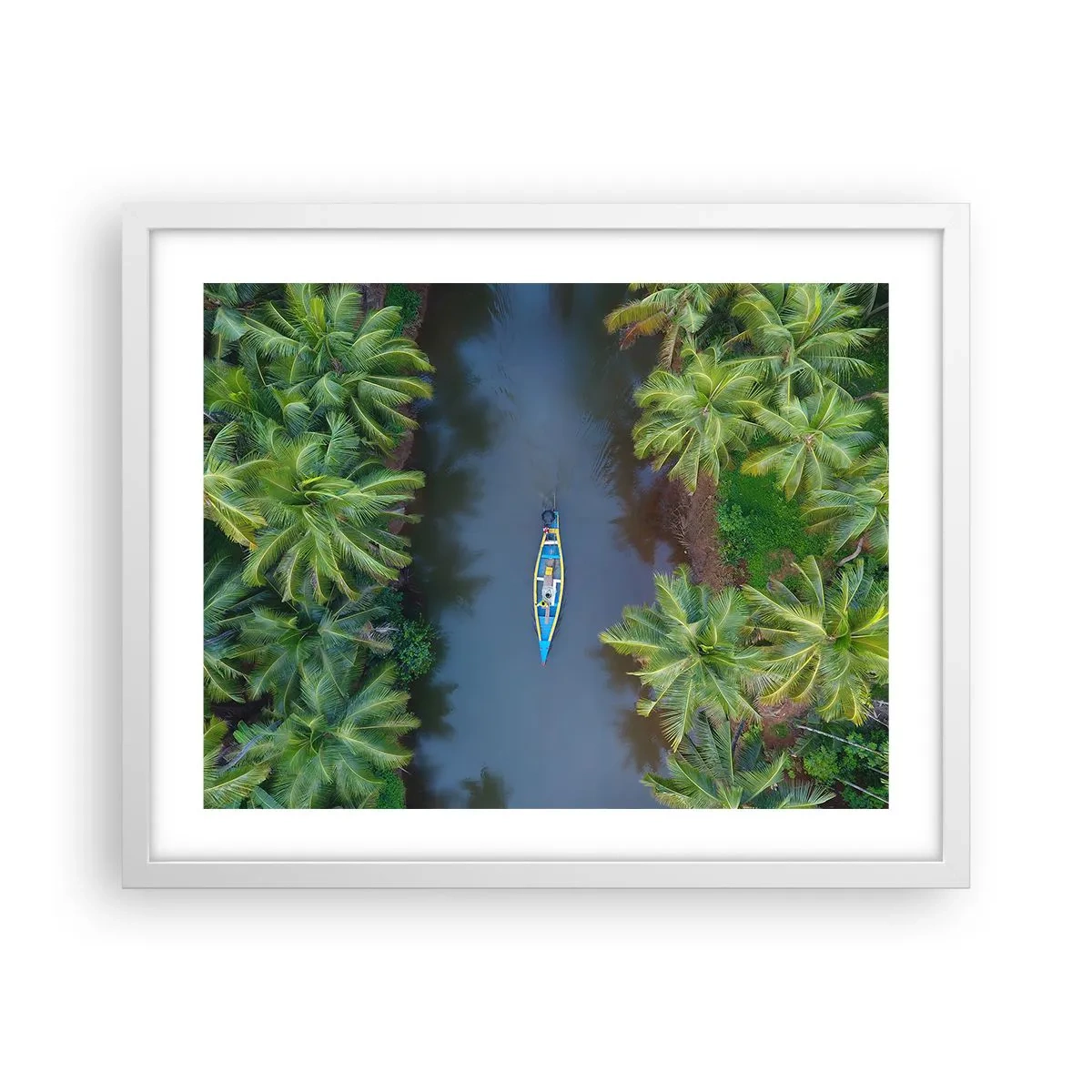Affisch i vit ram - På en tropisk stig - 50x40 cm